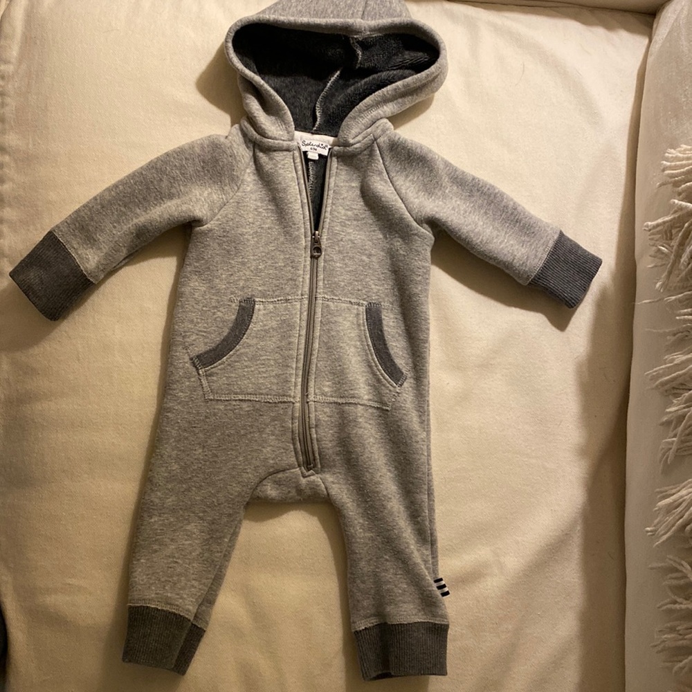 Splendid sweatshirt onsie zip up